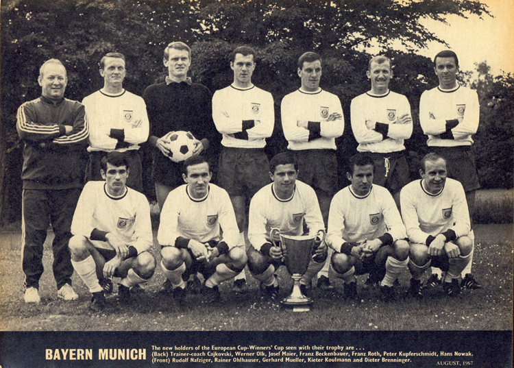 Бавария» (Мюнхен, ФРГ) - обладатель Кубка обладателей кубков 1966/1967 годов