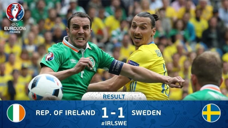 №9. Ирландия – Швеция – 1:1. Златан вернулся на "Стад де Франс"